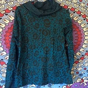 Gypsy Rose Floral Blue Hippie Festival Hoodie Cool